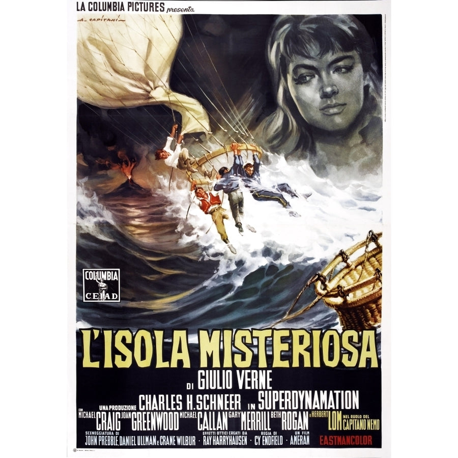 Mysterious Island Italian Poster 1961. Movie Poster Masterprint Image 1