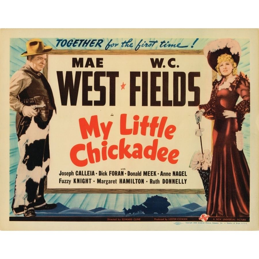 My Little Chickadee Lobbycard From Left: W.C. Fields Mae West 1940. Movie Poster Masterprint Image 1