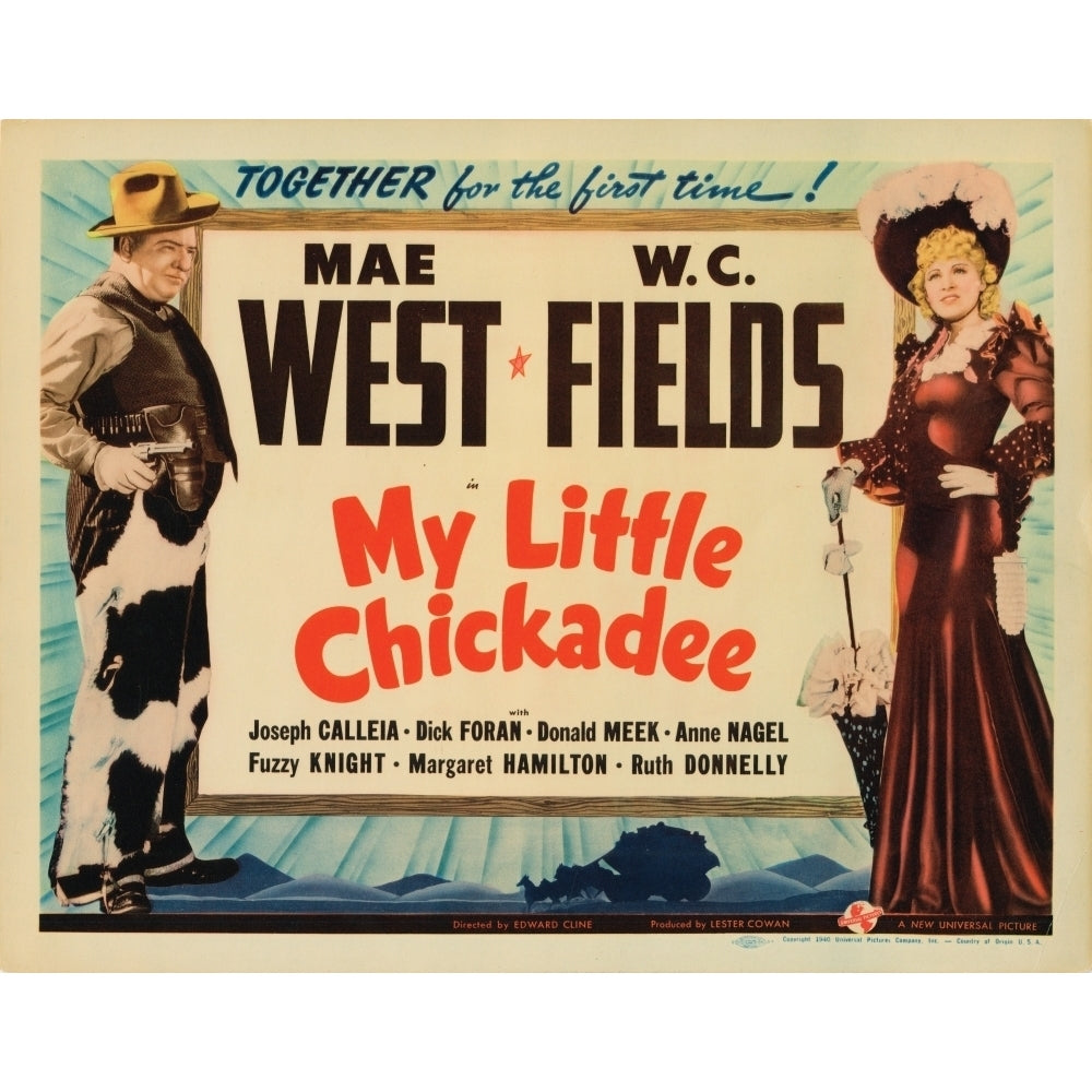 My Little Chickadee Lobbycard From Left: W.C. Fields Mae West 1940. Movie Poster Masterprint Image 2