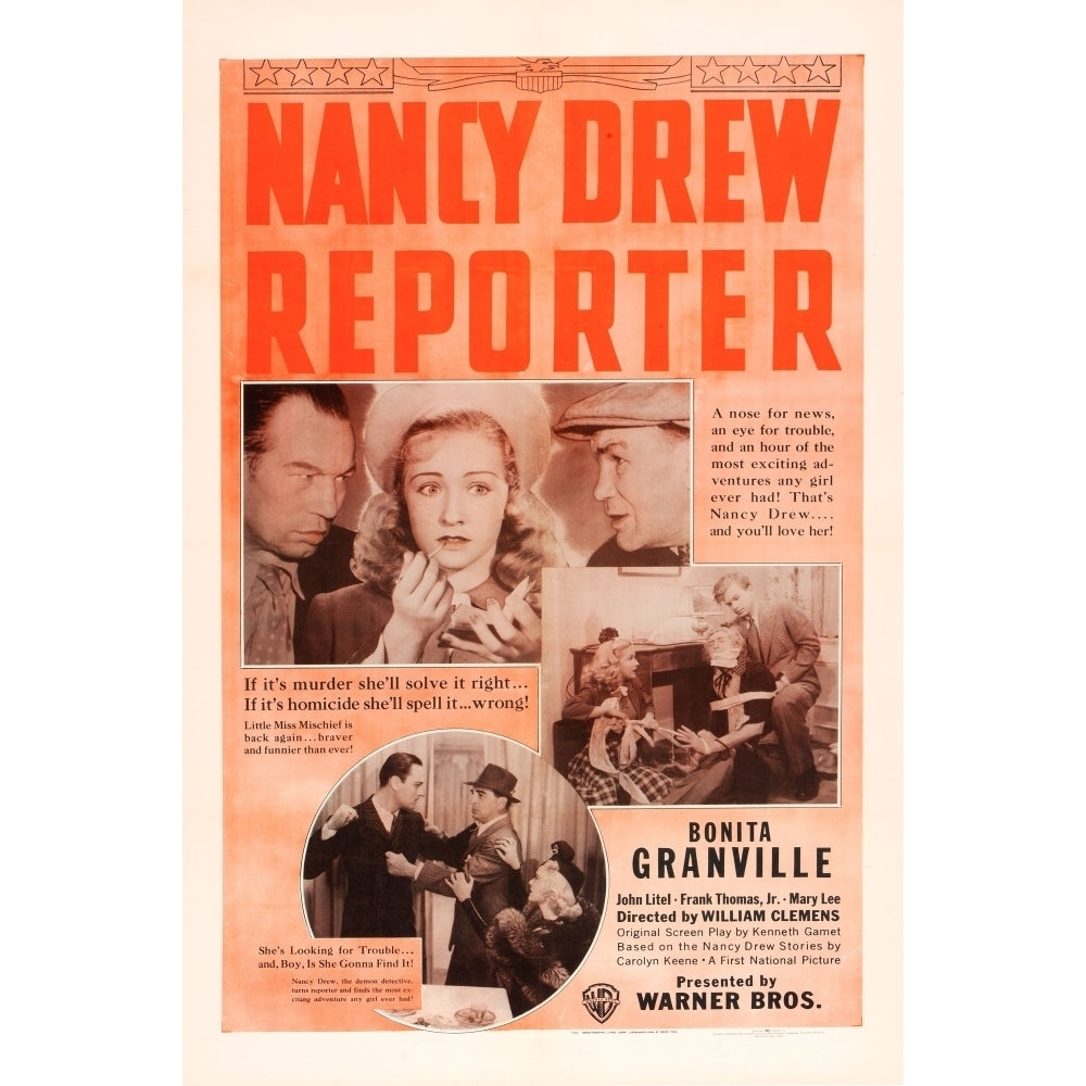 Nancy Drew...Reporter Top Center: Bonita Granville On Us Poster Art 1939. Movie Poster Masterprint Image 1