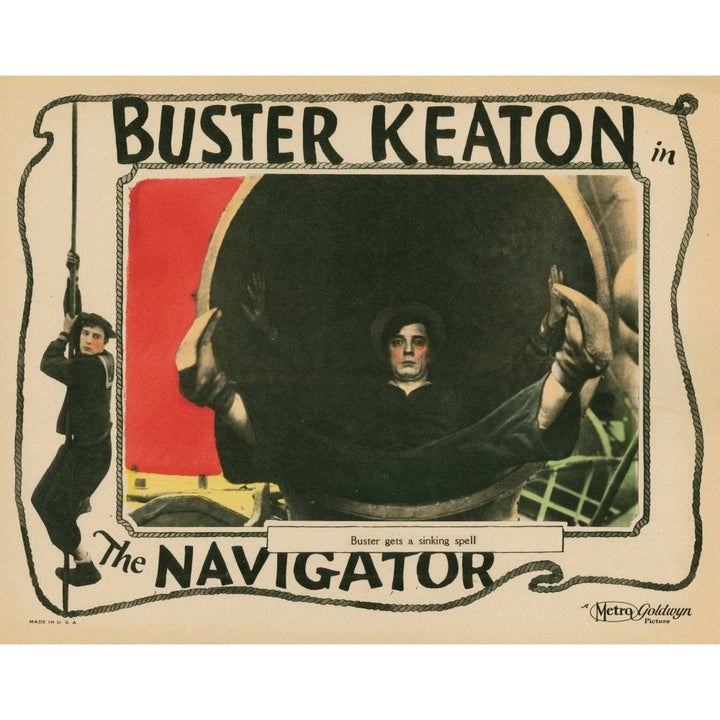 The Navigator Lobbycard Buster Keaton 1924 Movie Poster Masterprint Image 2