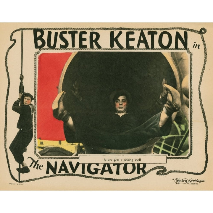 The Navigator Lobbycard Buster Keaton 1924 Movie Poster Masterprint Image 1