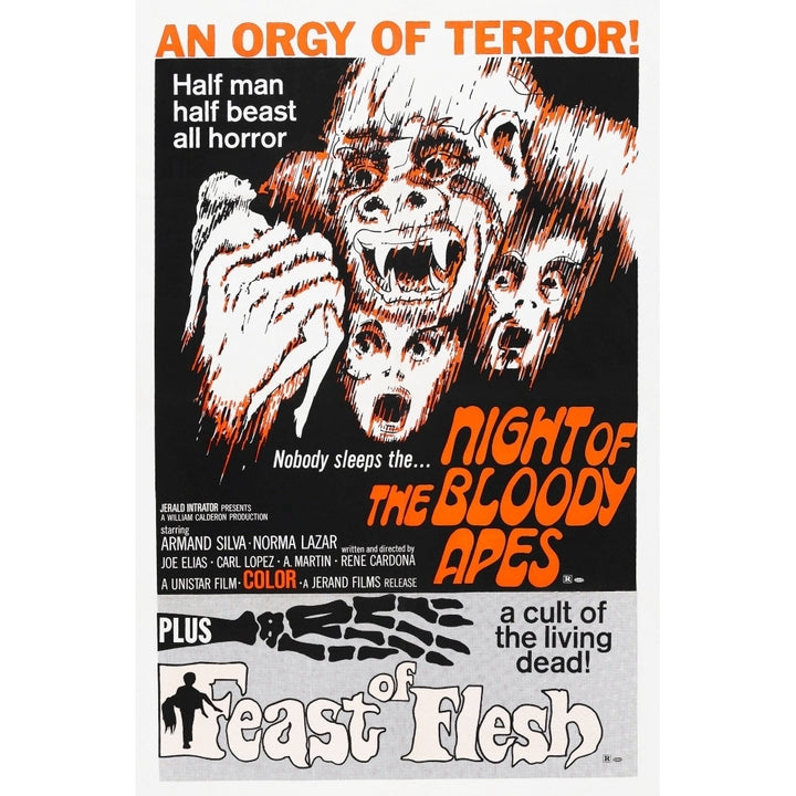 Night Of The Bloody Apes 1969 Feast Of Flesh 1963 Us Poster Movie Poster Masterprint Image 1