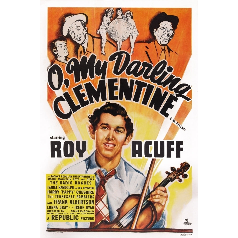 O My Darling Clementine Us Poster Bottom: Roy Acuff 1943 Movie Poster Masterprint Image 2