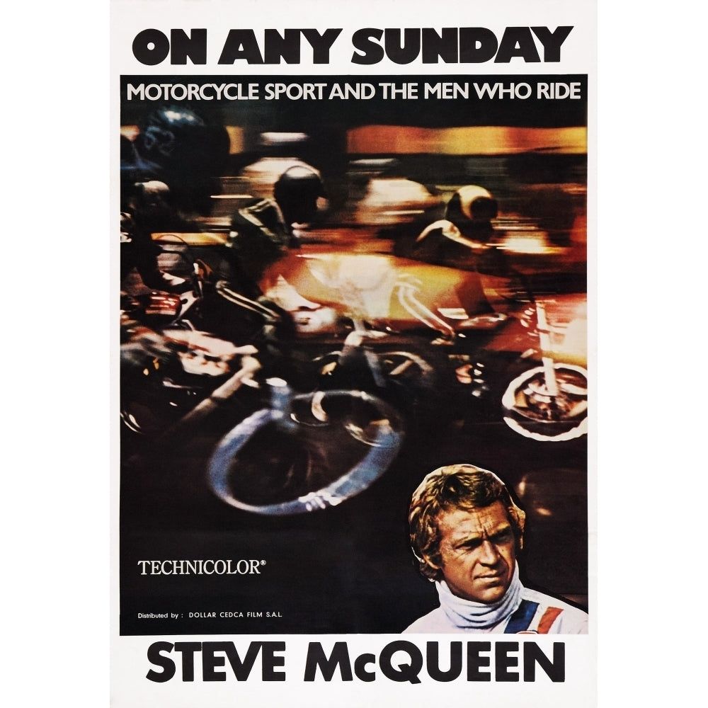 On Any Sunday British Poster Art Steve Mcqueen 1971 Movie Poster Masterprint Image 1