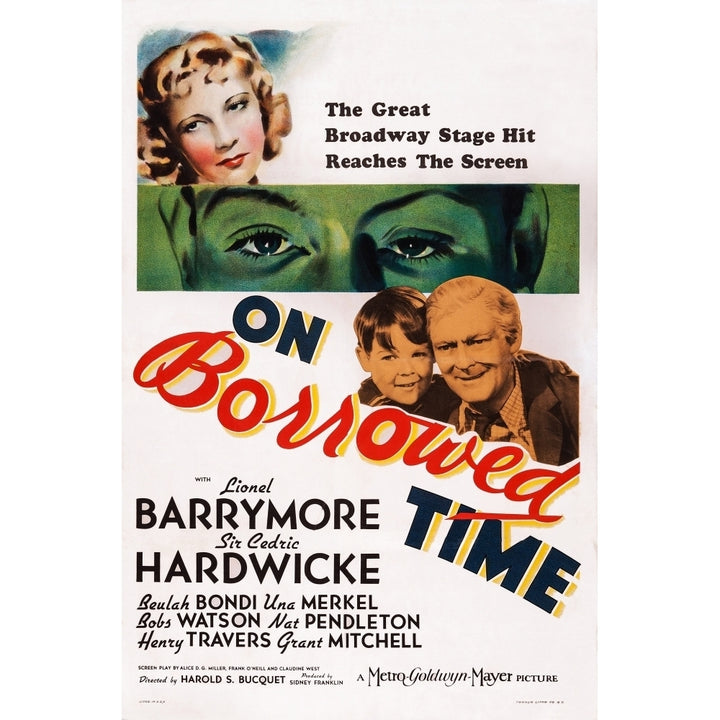 On Borrowed Time Us Poster Art From Left: Bobs Watson Lionel Barrymore 1939 Movie Poster Masterprint Image 2