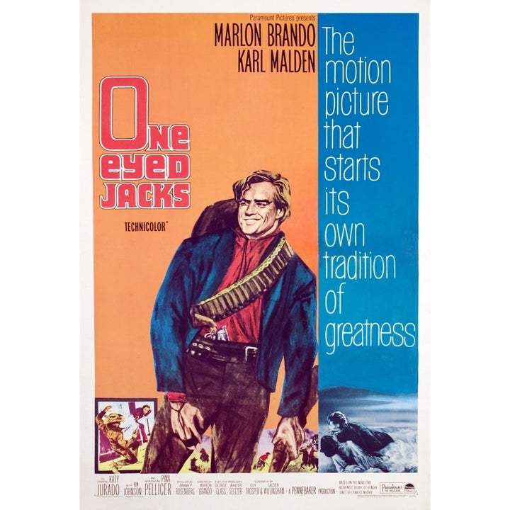 One-Eyed Jacks Marlon Brando 1961. Movie Poster Masterprint Image 1