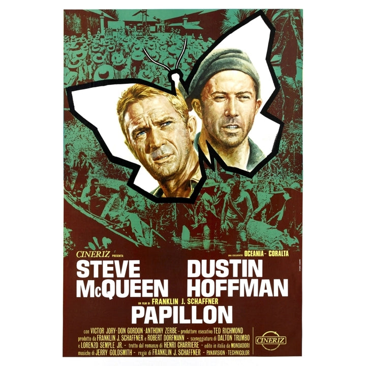 Papillon : Steve Mcqueen Dustin Hoffman 1973. Movie Poster Masterprint Image 2