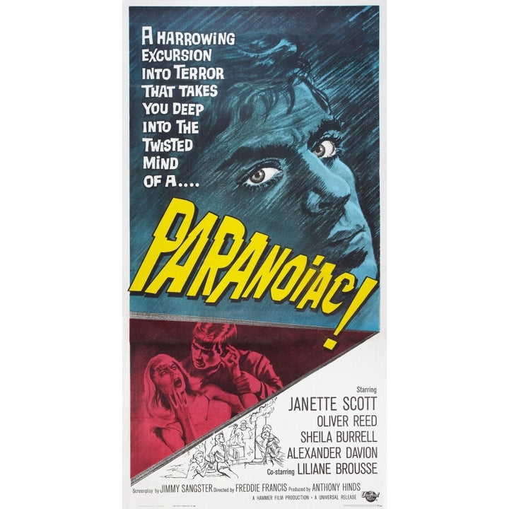 Paranoiac Top: Oliver Reed On Poster Art 1963 Movie Poster Masterprint Image 1