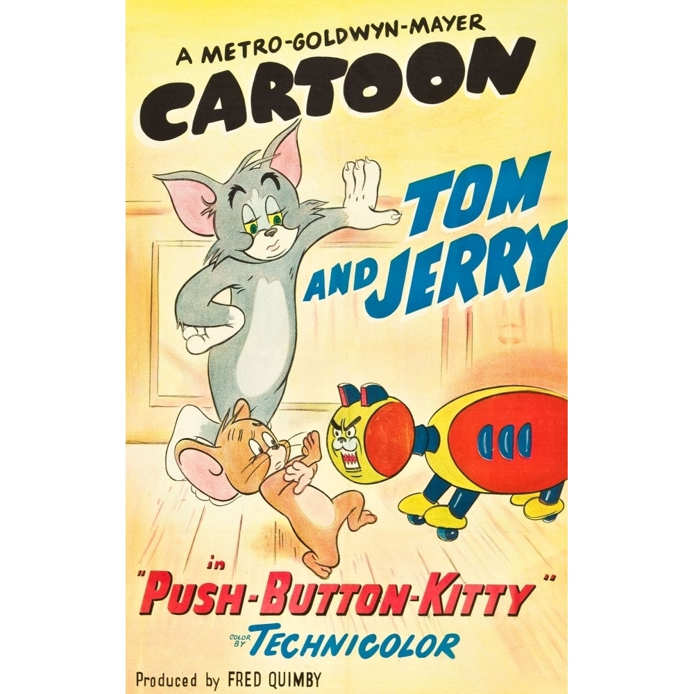 Push-Button Kitty L-R: Tom Jerry On Poster Art 1952. Movie Poster Masterprint Image 2