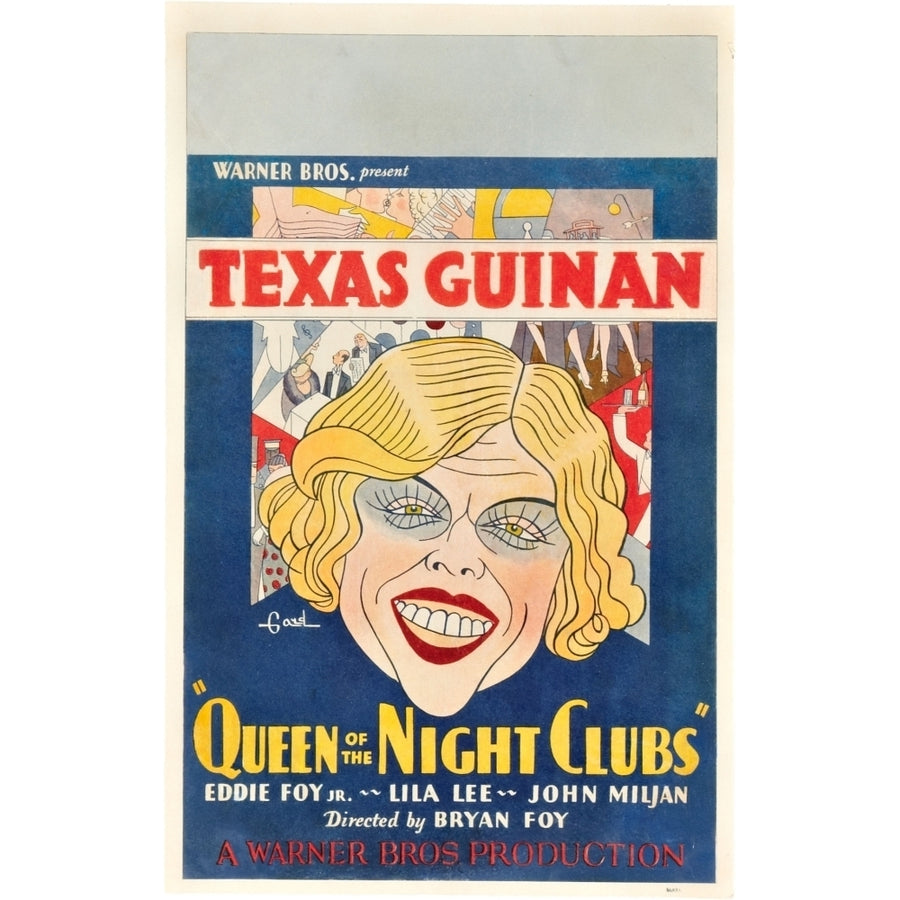 Queen Of The Night Clubs Texas Guinan On Us Poster Art 1929 Movie Poster Masterprint Image 1