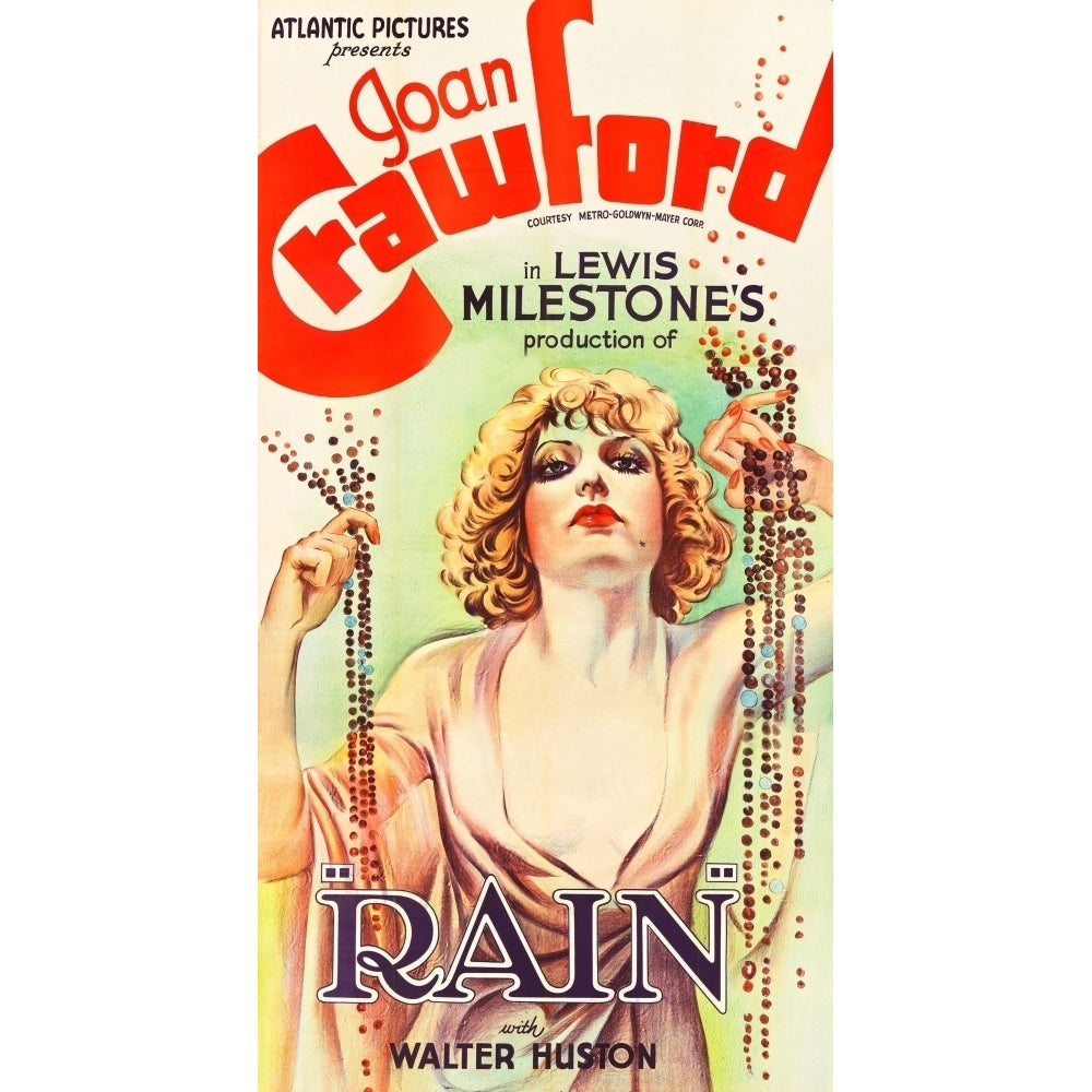 Rain Joan Crawford On Poster Art 1932. Movie Poster Masterprint Image 1