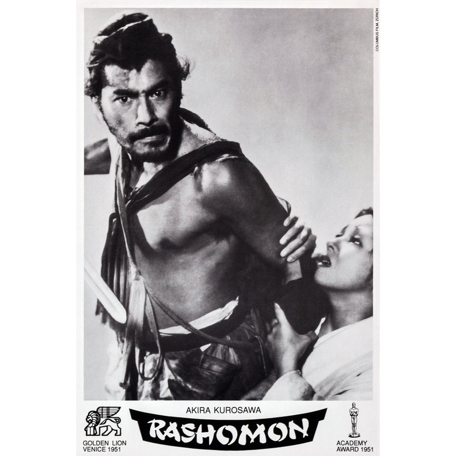 Rashomon Swiss Poster Art From Left: Toshiro Mifune Machiko Kyo 1950 Movie Poster Masterprint Image 1