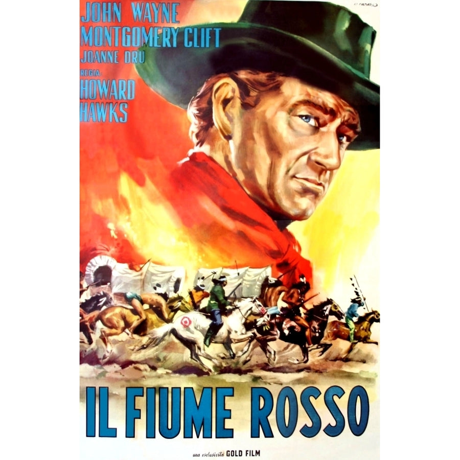 Red River John Wayne On Italian Poster Art 1948. Movie Poster Masterprint Image 1