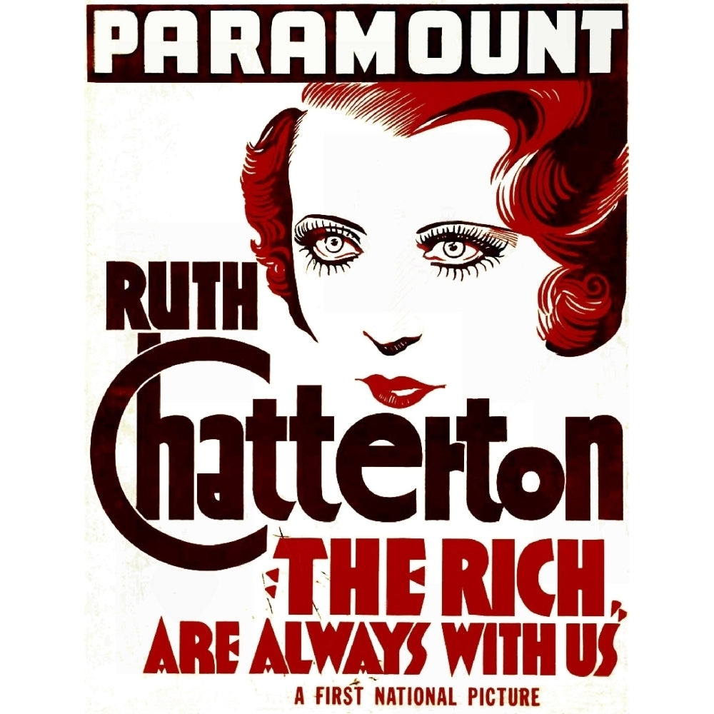 The Rich Are Always With Us Ruth Chatterton On Us Poster Art 1932 Movie Poster Masterprint Image 1