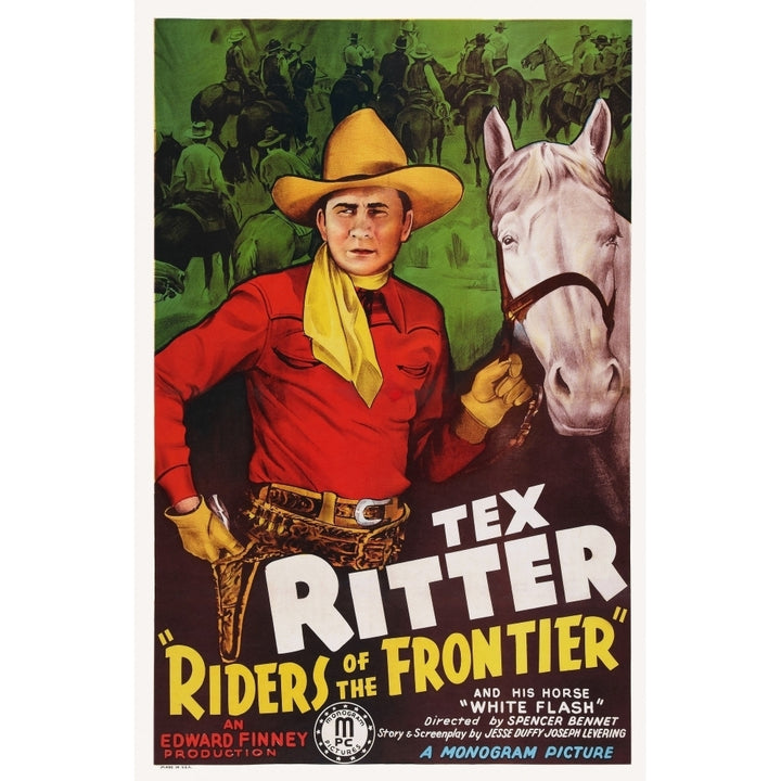 Riders Of The Frontier Us Poster Art Tex Ritter 1939 Movie Poster Masterprint Image 1