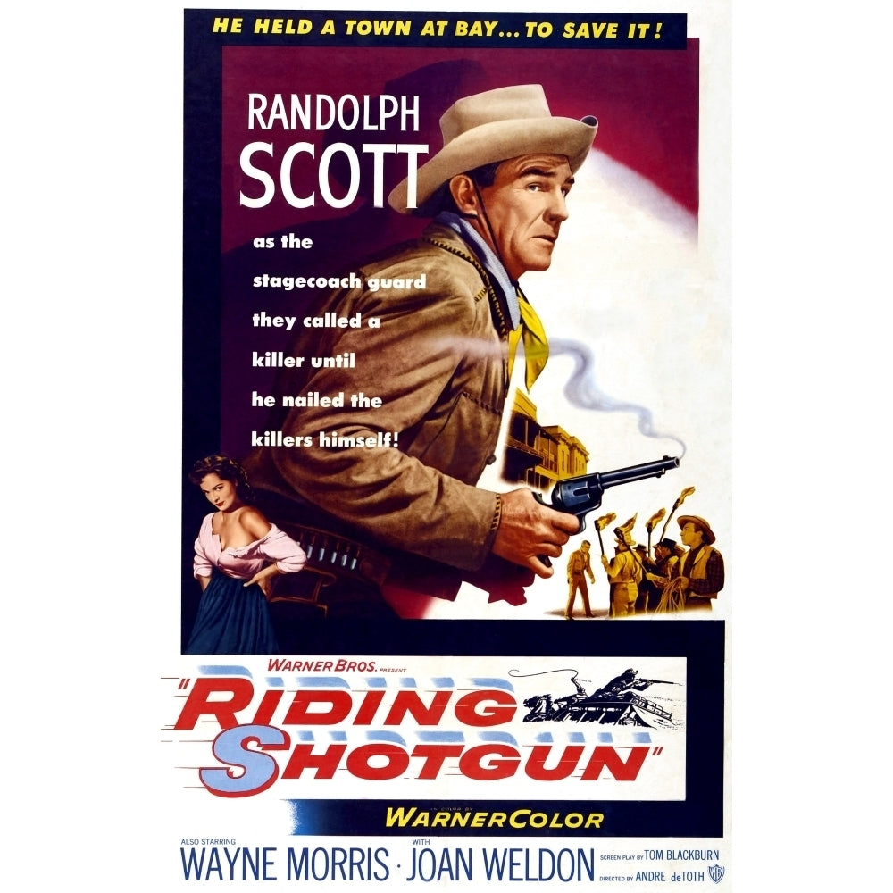 Riding Shotgun Joan Weldon Randolph Scott 1954. Movie Poster Masterprint Image 1