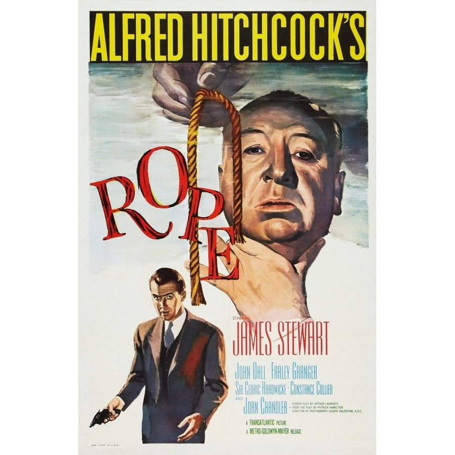 Rope Us Poster Art From Top: Director Alfred Hitchcock James Stewart 1948 Movie Poster Masterprint Image 1