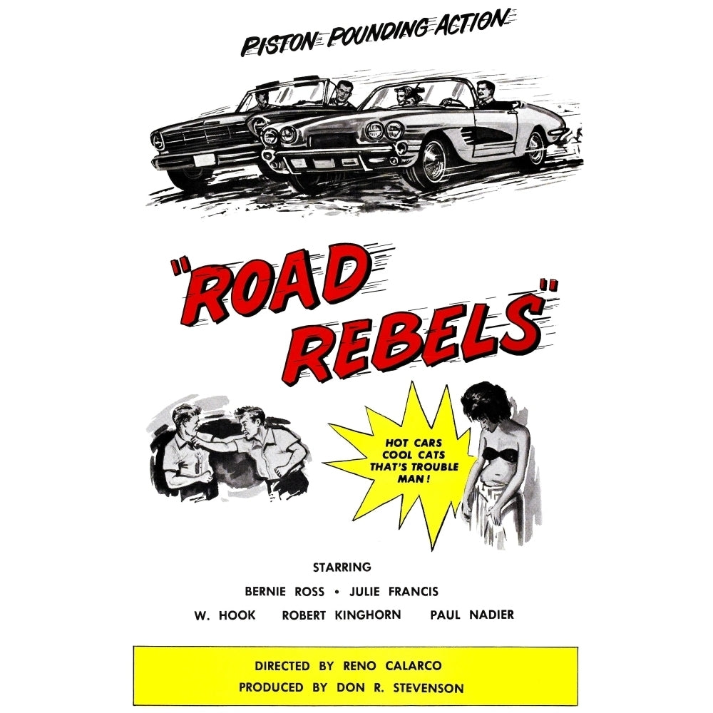 Road Rebels One-Sheet Poster Art 1964. Movie Poster Masterprint Image 2