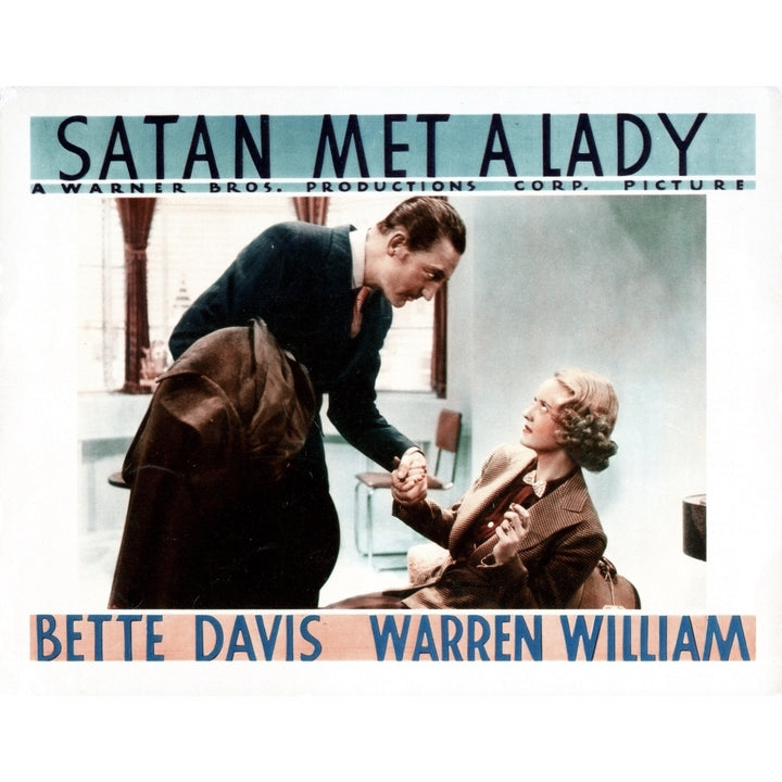 Satan Met A Lady From Left Warren William Bette Davis 1936 Movie Poster Masterprint Image 1