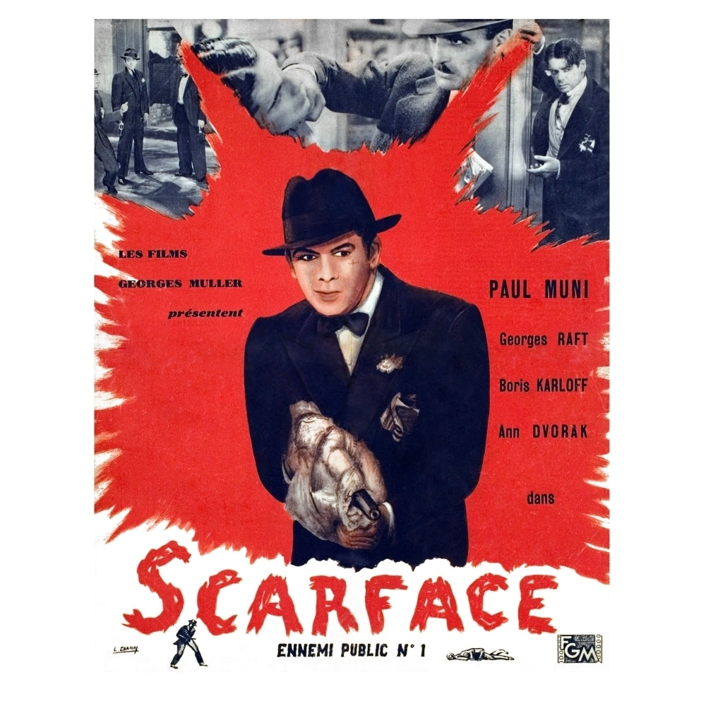 Scarface Paul Muni 1932. Movie Poster Masterprint Image 2