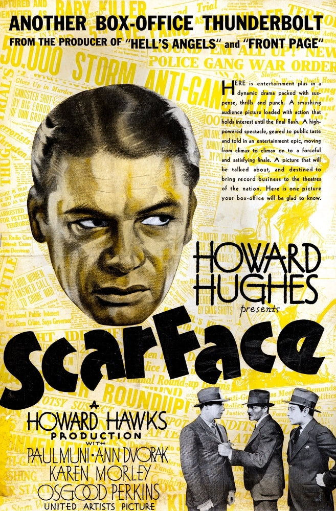 Scarface Paul Muni 1932 Movie Poster Masterprint Image 1