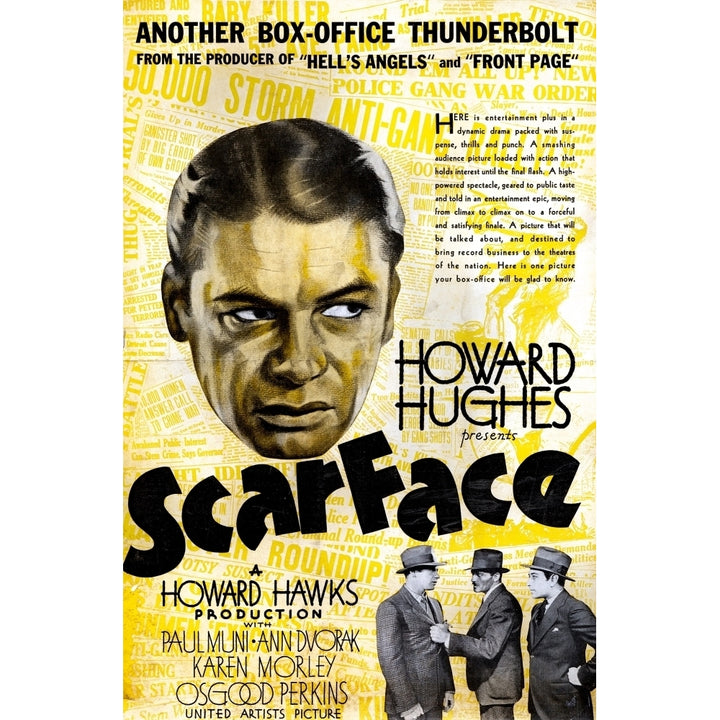 Scarface Paul Muni 1932 Movie Poster Masterprint Image 2