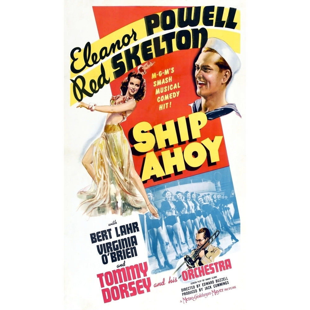 Ship Ahoy Clockwise From Left Eleanor Powell Red Skelton Tommy Dorsey 1942 Movie Poster Masterprint Image 2