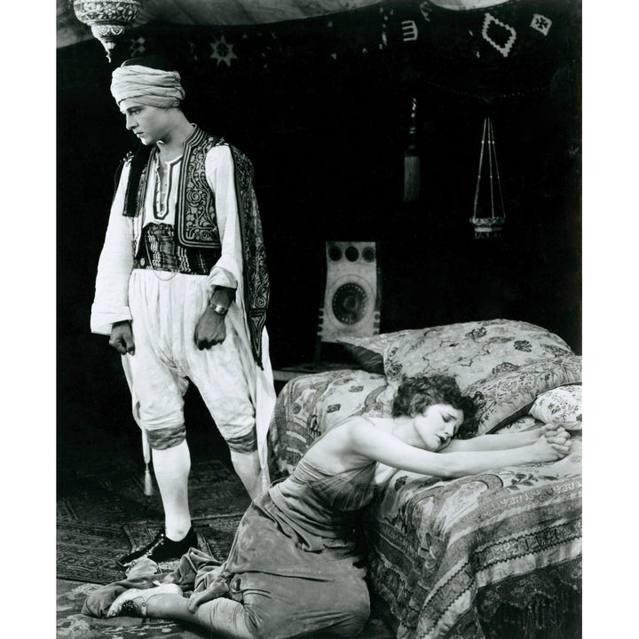 The Sheik From Left Rudolph Valentino Agnes Ayres 1921 Photo Print Image 2