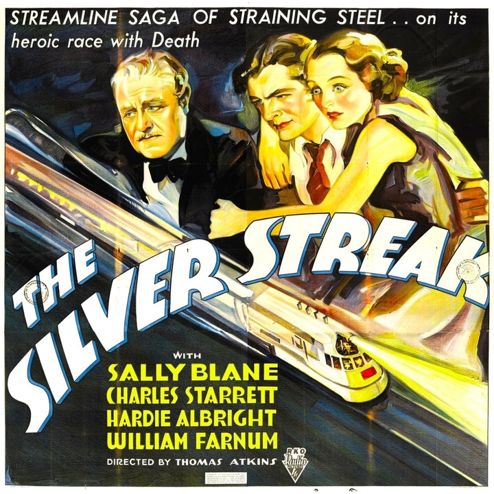 Silver Streak From Left: William Farnum Charles Starrett Sally Blane 1934. Movie Poster Masterprint Image 1