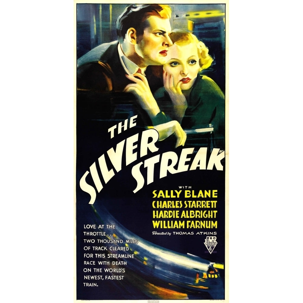 Silver Streak From Left: Charles Starrett Sally Blane 1934. Movie Poster Masterprint Image 2