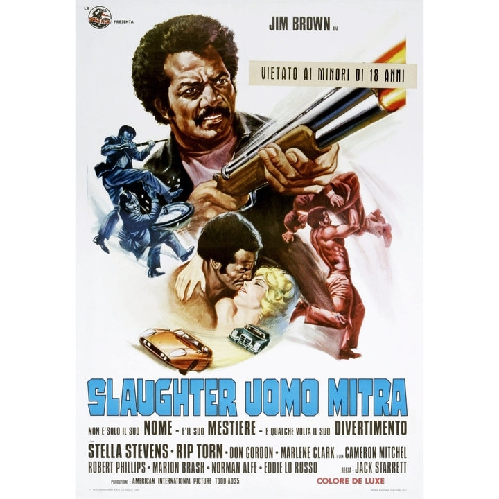 Slaughter Italian Poster Jim Brown Stella Stevens 1972 Movie Poster Masterprint Image 2