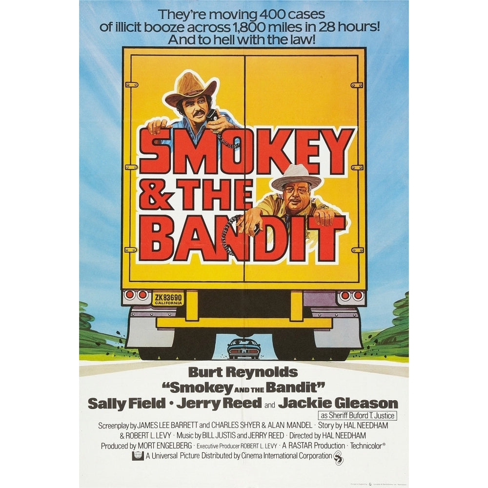 Smokey And The Bandit Burt Reynolds Jackie Gleason 1977 Movie Poster Masterprint Image 2