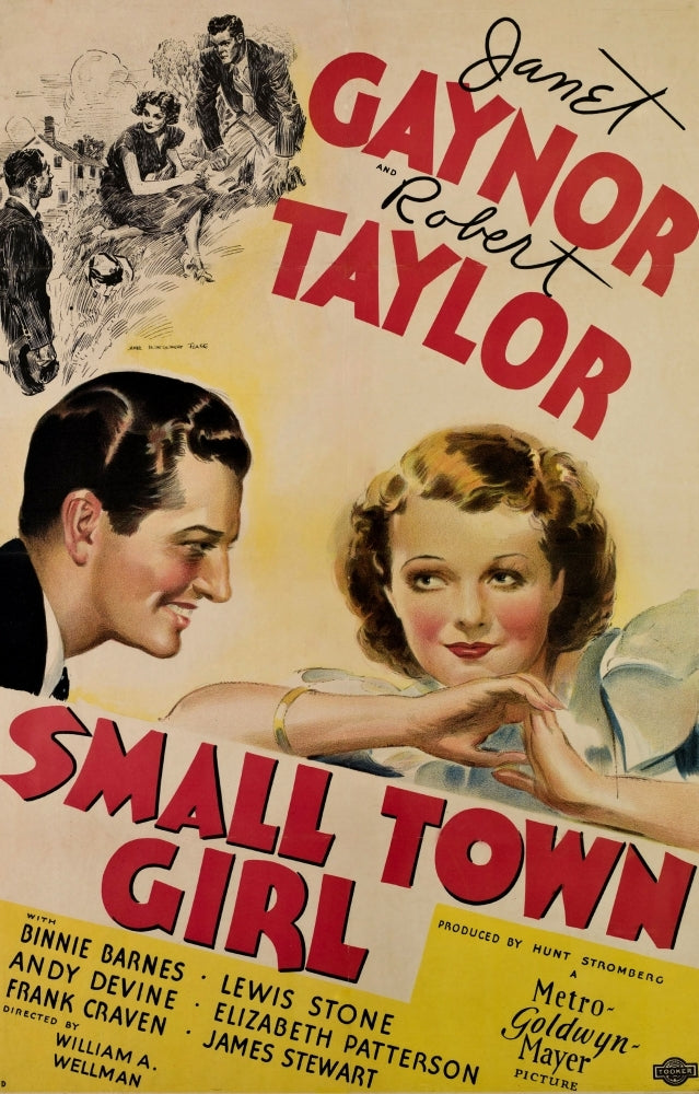 Small Town Girl From Left Robert Taylor Janet Gaynor 1936 Movie Poster Masterprint Image 1