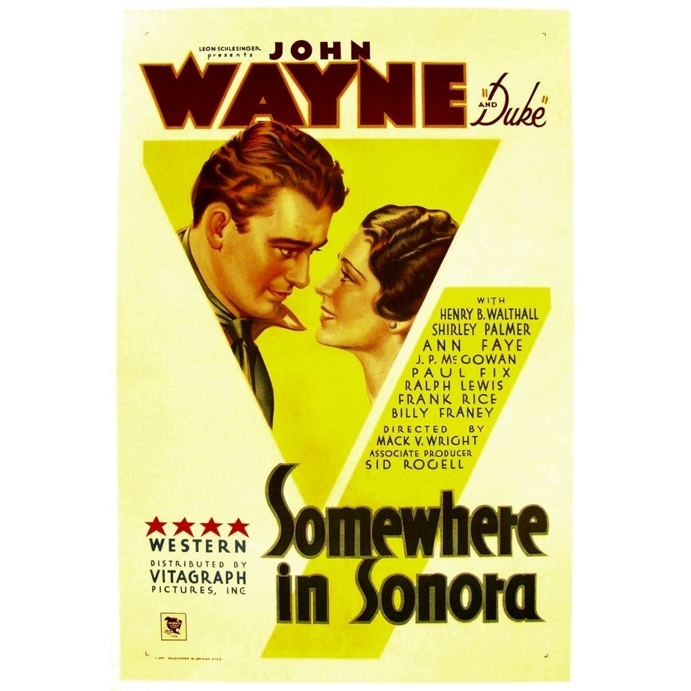 Somewhere In Sonora From Left: John Wayne Shirley Palmer 1933. Movie Poster Masterprint Image 2