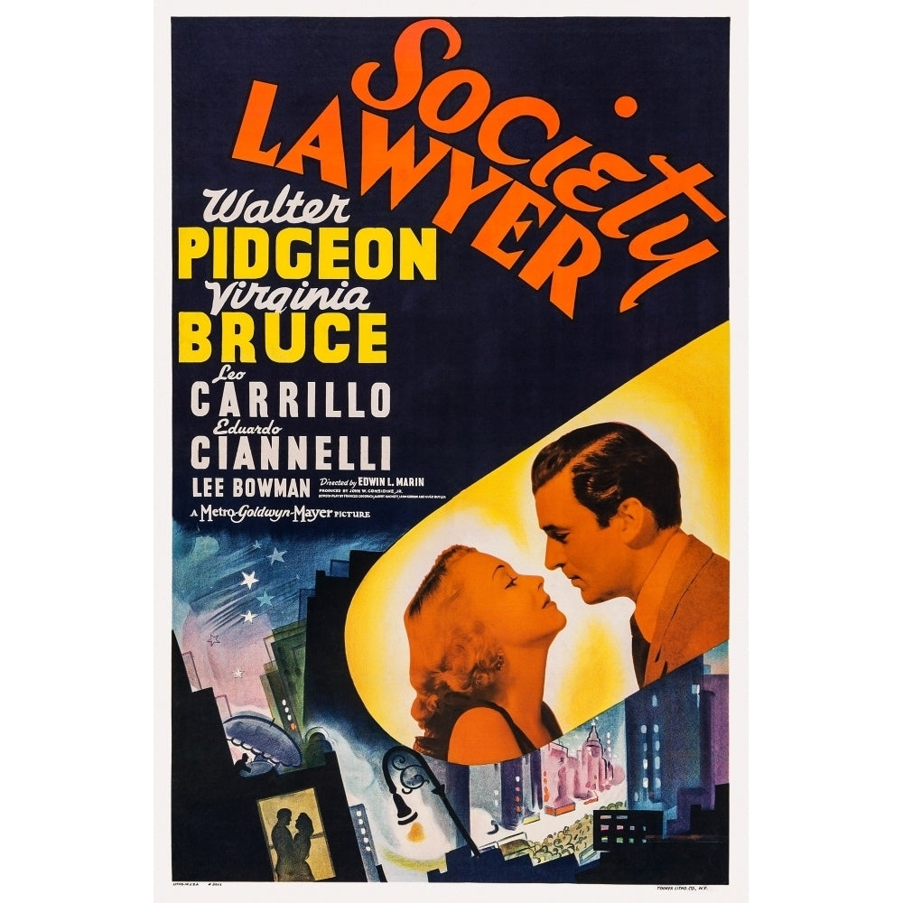 Society Lawyer Us Poster Art From Left: Virginia Bruce Walter Pidgeon 1939 Movie Poster Masterprint Image 2