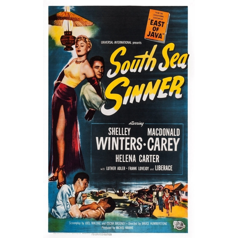 South Sea Sinner Us Poster Art Top From Left: Shelley Winters Macdonald Carey 1950 Movie Poster Masterprint Image 1