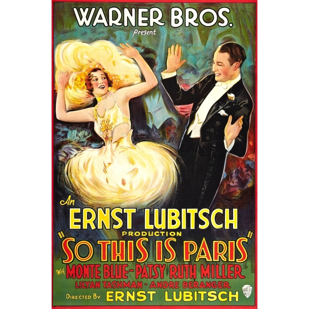 So This Is Paris L-R: Patsy Ruth Miller Monte Blue On Poster Art 1926 Movie Poster Masterprint Image 2