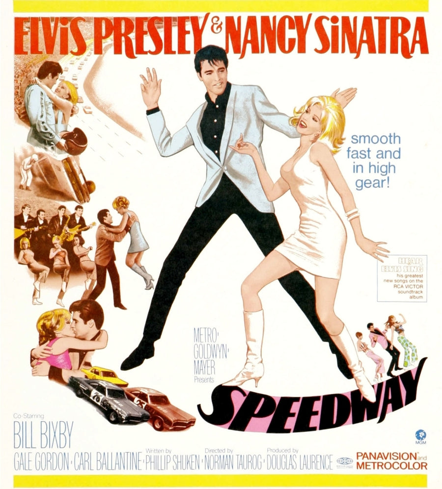 Speedway Full Figure Center From Left: Elvis Presley Nancy Sinatra 1968 Movie Poster Masterprint Image 1