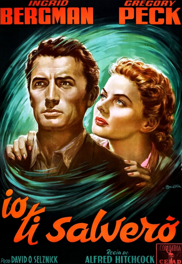 Spellbound From Left: Gregory Peck Ingrid Bergman 1945 Movie Poster Masterprint Image 1