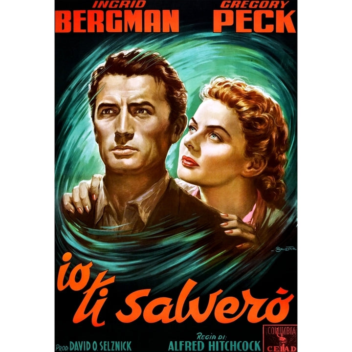 Spellbound From Left: Gregory Peck Ingrid Bergman 1945 Movie Poster Masterprint Image 2