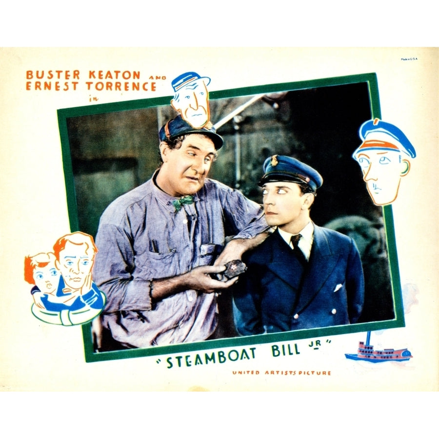 Steamboat Bill Jr. Us Lobbycard From Left: Ernest Torrence Buster Keaton 1928. Movie Poster Masterprint Image 1