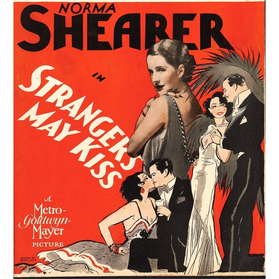 Strangers May Kiss Norma Shearer On Window Card 1931. Movie Poster Masterprint Image 1