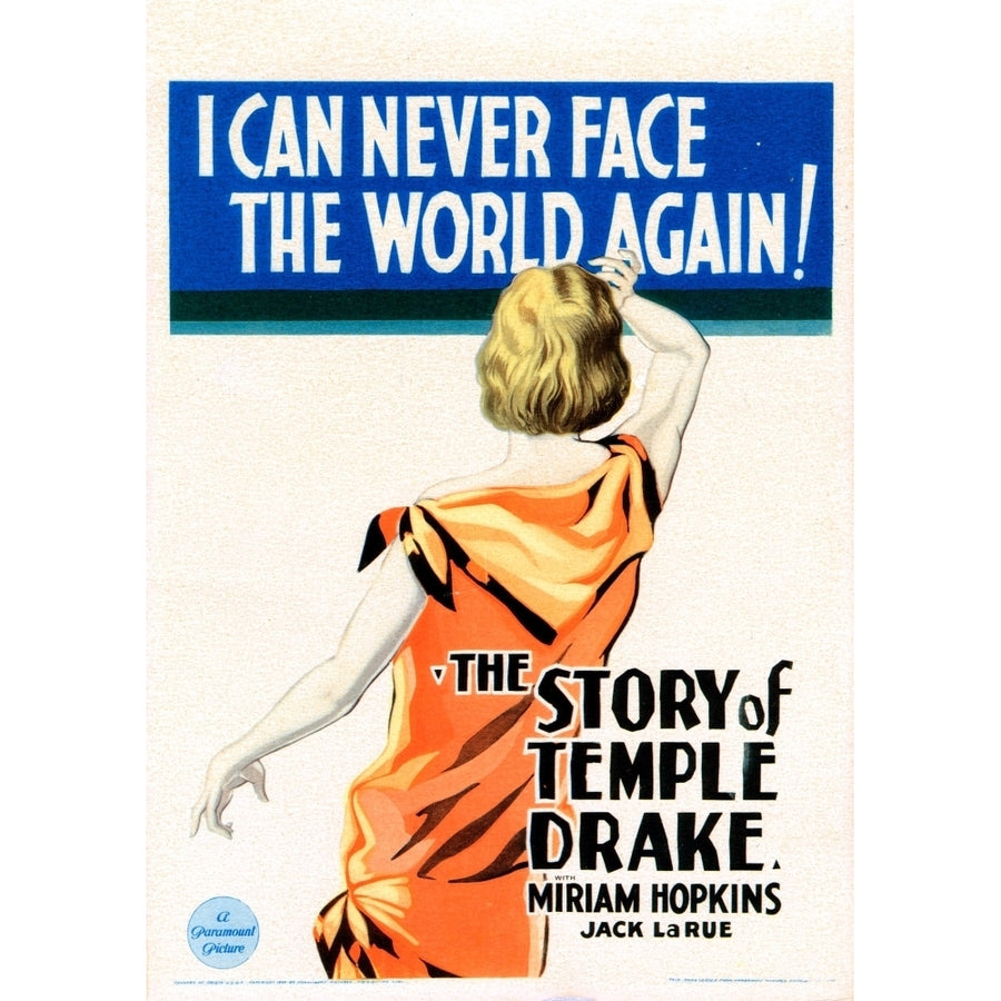 The Story Of Temple Drake Poster Art 1933 Movie Poster Masterprint Image 1