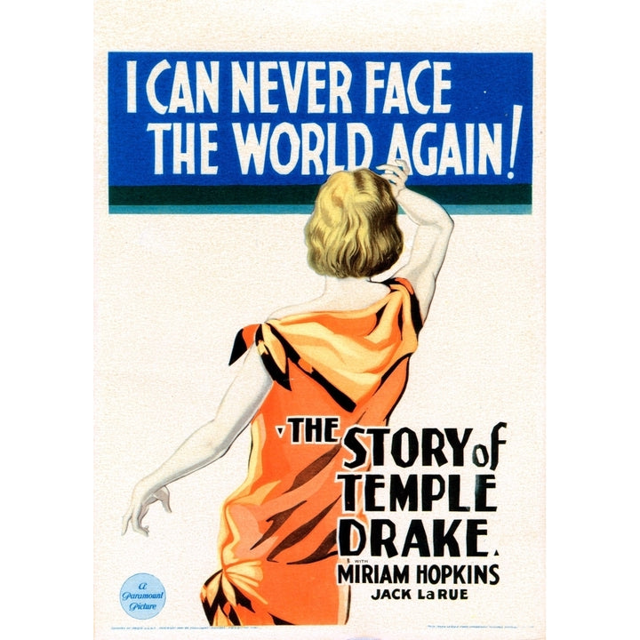 The Story Of Temple Drake Poster Art 1933 Movie Poster Masterprint Image 2