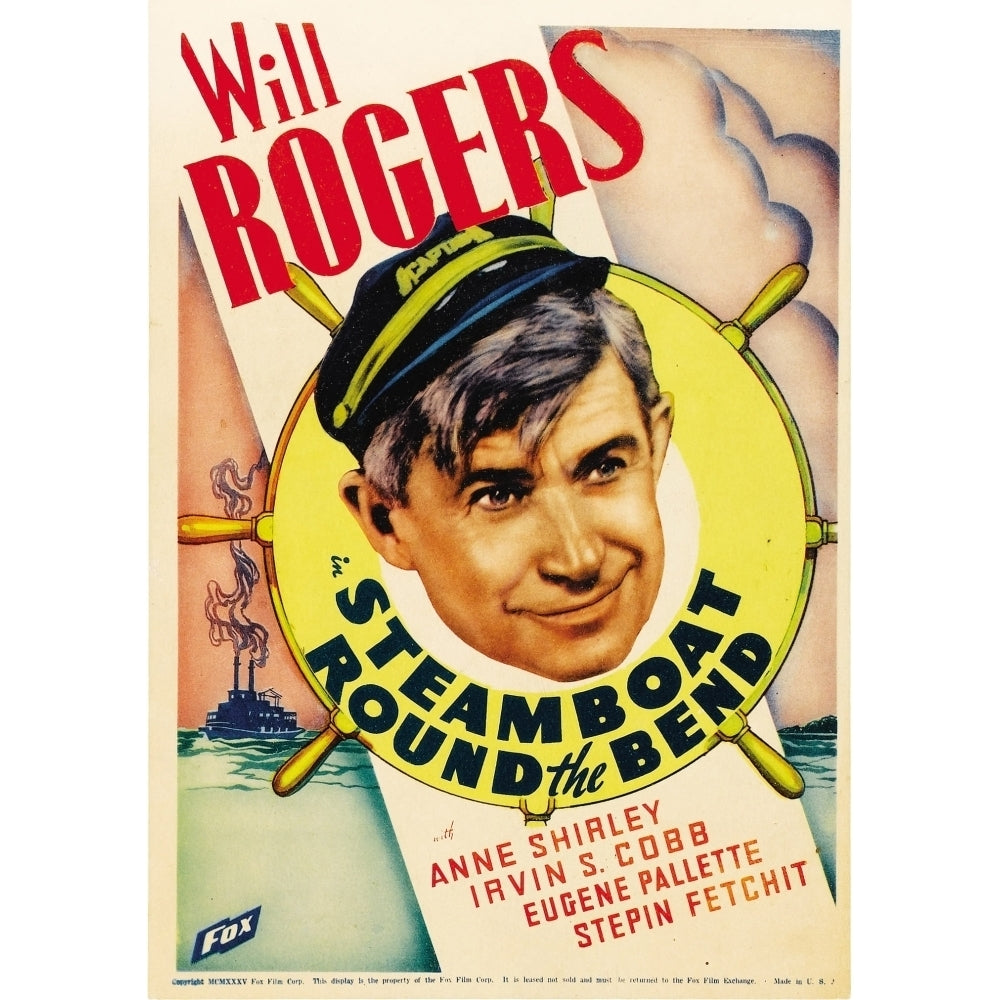 Steamboat Round The Bend Will Rogers On Midget Window Card 1935 Movie Poster Masterprint Image 2