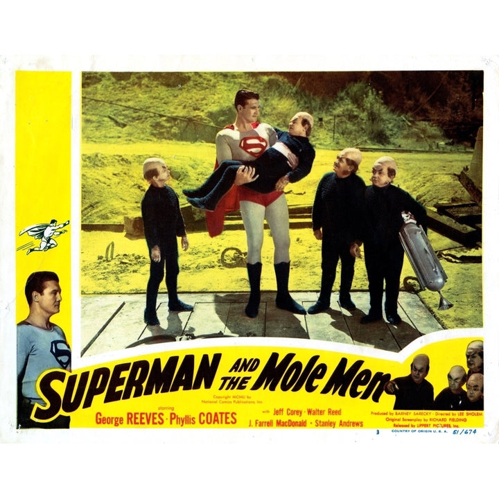 Superman And The Mole Men Lobbycard George Reeves 1951. Movie Poster Masterprint Image 1