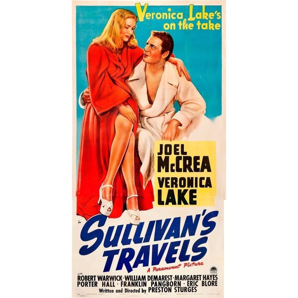 SullivanS Travels L-R: Veronica Lake Joel Mccrea On Poster Art 1941. Movie Poster Masterprint Image 1