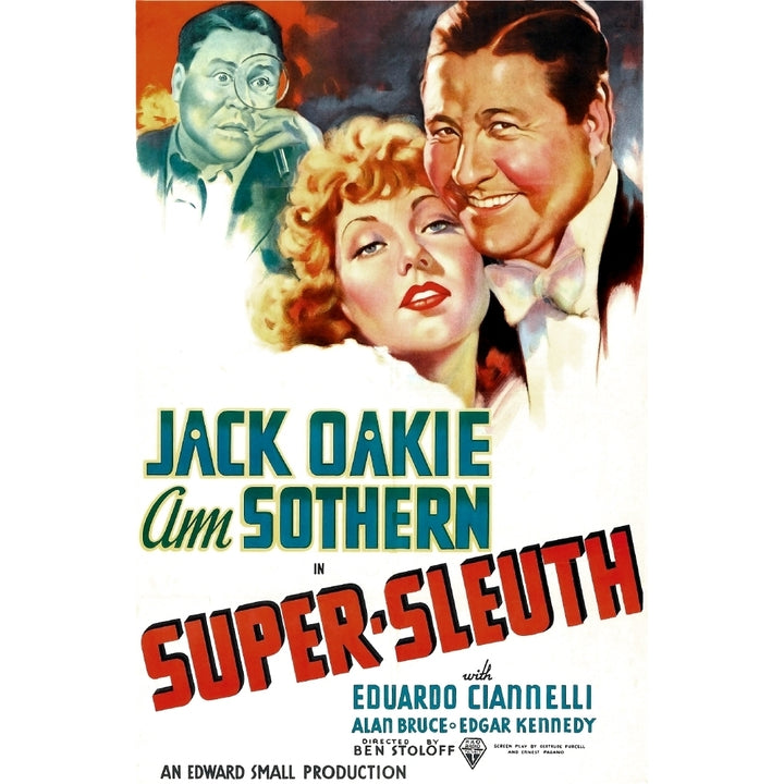 Super-Sleuth Us Poster Art From Left: Jack Oakie Ann Sothern Jack Oakie 1937 Movie Poster Masterprint Image 1