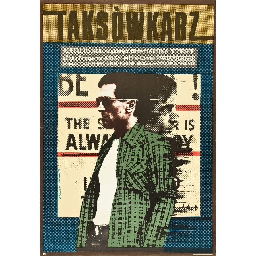 Taxi Driver Robert De Niro On Polish Poster Art 1976 Movie Poster Masterprint Image 1